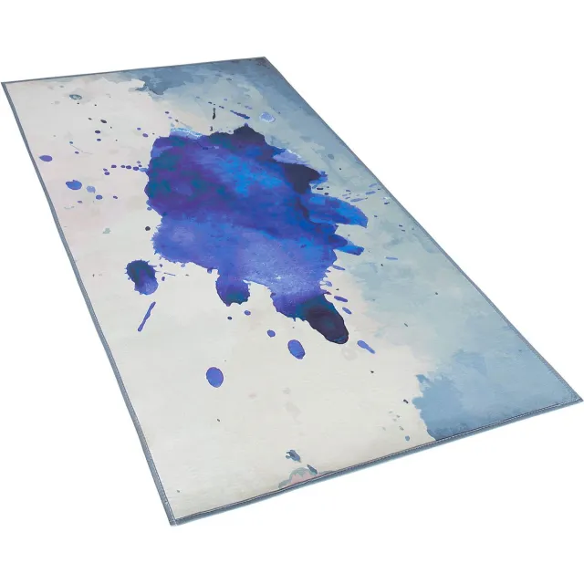 Beliani ODALAR - Laagpolig vloerkleed - Lichtblauw - 80 x 150 cm - Polyester