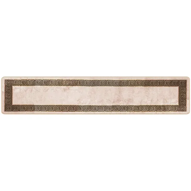 vidaXL Tapijt - Runner - MARSA - Beige - en - Zwart - 50 - x - 250 - cm - Polyester - en - PVC