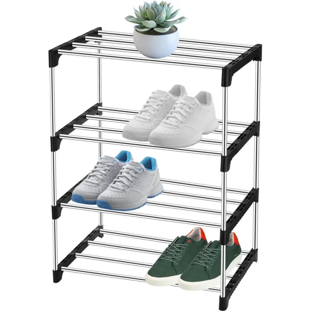 Ibenzoa Multifunctionele Opbergoplossing voor Schoenen met Verstelbare Hoogte en Duurzame Constructie zwart