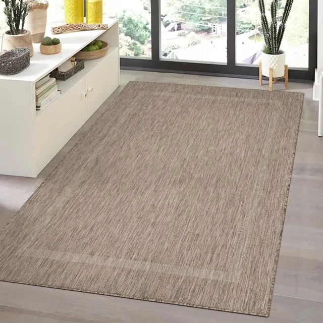 TapisTrend Buiten- en terraskleden Bruin 160x230 cm Binnen- en buitenkleed, gemaakt van polypropyleen, geschikt voor keuken en balkon, duurzaam