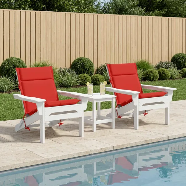 vidaXL Kussen voor lage rugstoelen GEMERT 2 st 100% Polyester Rood