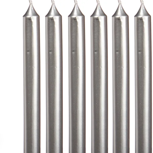 Acorde Cilindervormige kaarsen CELESTIA, 15 cm Zilver