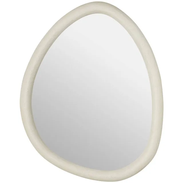 Atmosphera Créateur d'intérieur® Wandspiegel met organische vorm, van hout CHESNI Blanc