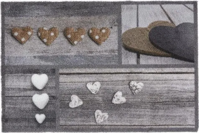 MD-Entree MD Entree - Design mat - Universal - Heart - Vloerkleed - Antislip - Machine wasbaar - 67 x 150 cm Meerkleurig