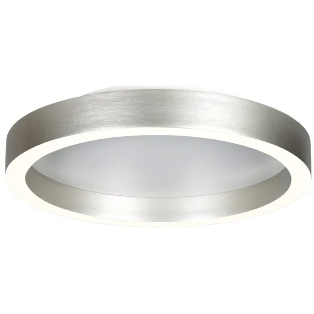 Steinhauer Plafonnier Ringlux 4134ST staalkleurig Ø30CM van Steinhauer - Dimbare LED met 2500 Lumen, moderne uitstraling in geborsteld staal, ideaal voor binnengebruik Zilver