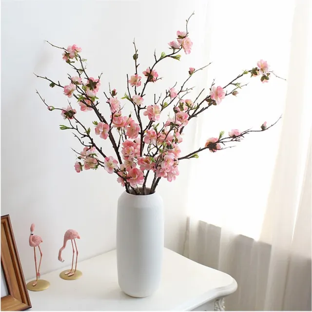 Zijden Boeket Pruim Boezem Boeket – 90cm hoog – 4 stelen - doe-het-zelf boeket – DIY – alle kunstbloemen los geleverd – Lente – multi color – Kunstbloemen - nep bloemen - nepbloemen - kunstplanten Roze