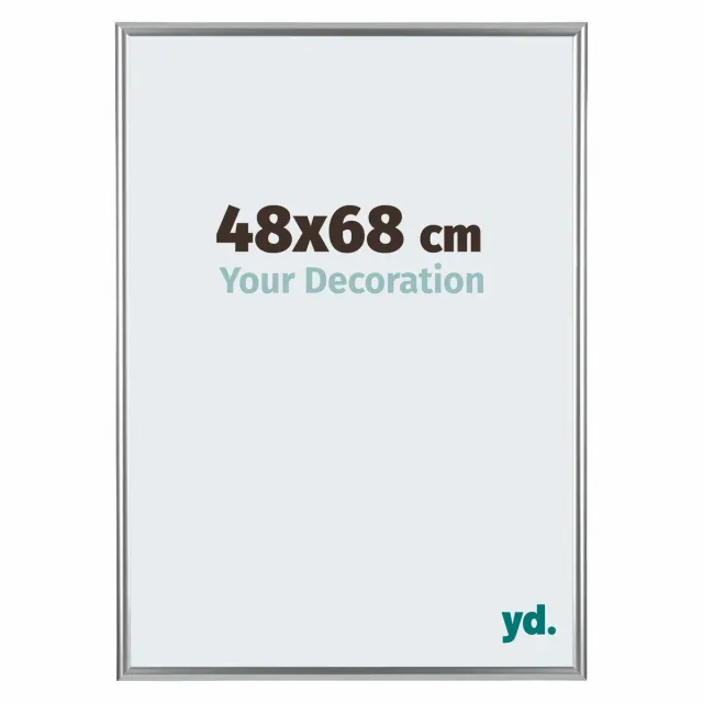 yd. Your Decoration - Fotolijst 48x68 cm - Kunststof - Zilver - Bordeaux
