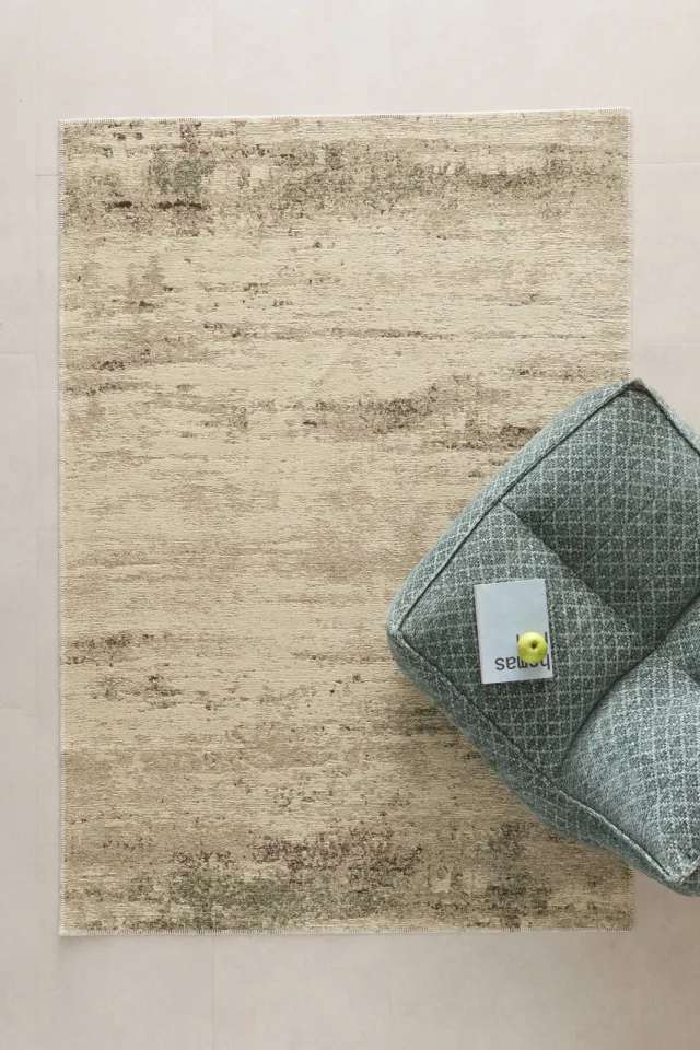 NOUS Living vloerkleed crème groen, foto 2