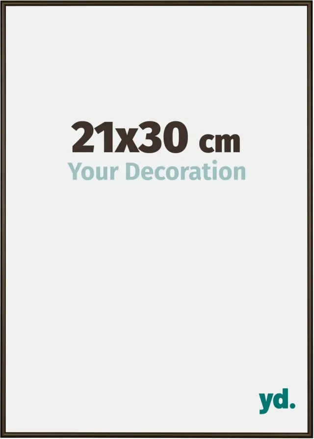 yd. Your Decoration - Fotolijst 21x30 cm - Aluminium - Walnoot Structuur - New York