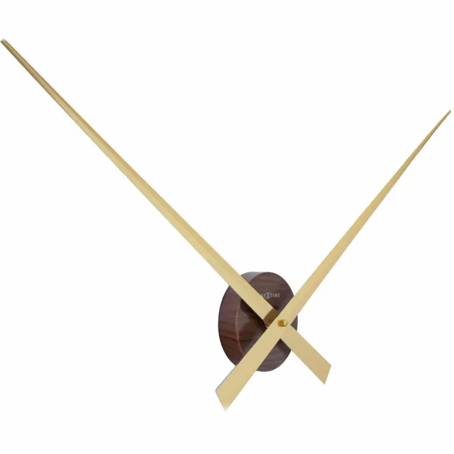 NeXtime Grote wandklok 85cm-Vintage goud-aluminium-NeXtime 'wijzers'