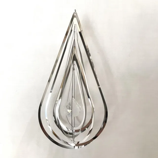 Nature's Melody Cosmo Spinner - ca. 5" / 8X16X8CM.TEARDROP.TRAAN.windspinners Nature's Melody Zilver