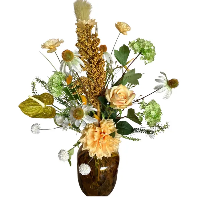 Magical Flower Kunstbloemen Boeket Sophie | Magical Flower kunstbloemen boeket geel-wit wit geel