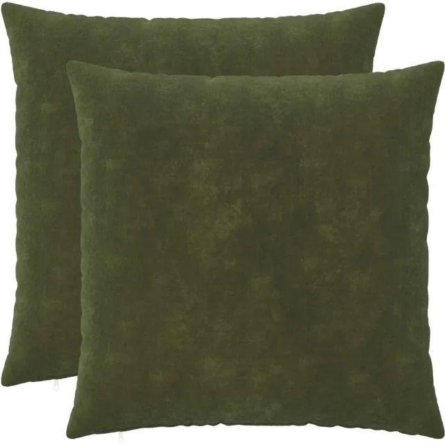 vidaXL Dekenkussen - 2 - st - HEERLEN - Groen - 80 - x - 80 - cm - Microfiber - Fleece