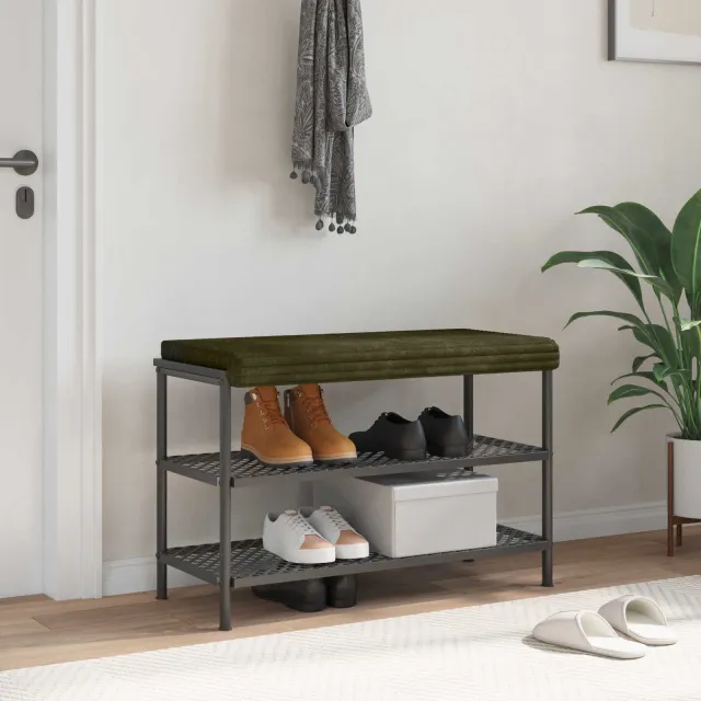 vidaXL Bankkussen Pluche Corduroy Groen Diepte 35 cm