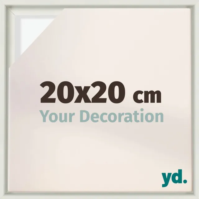 yd. yd, Baklijst 20x20 cm Wit Mat - Lijst voor Canvasdoek - MDF Lyon