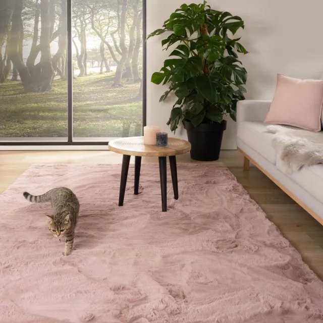 Tapeso Fluffy vloerkleed - Comfy Plus roze 230x330