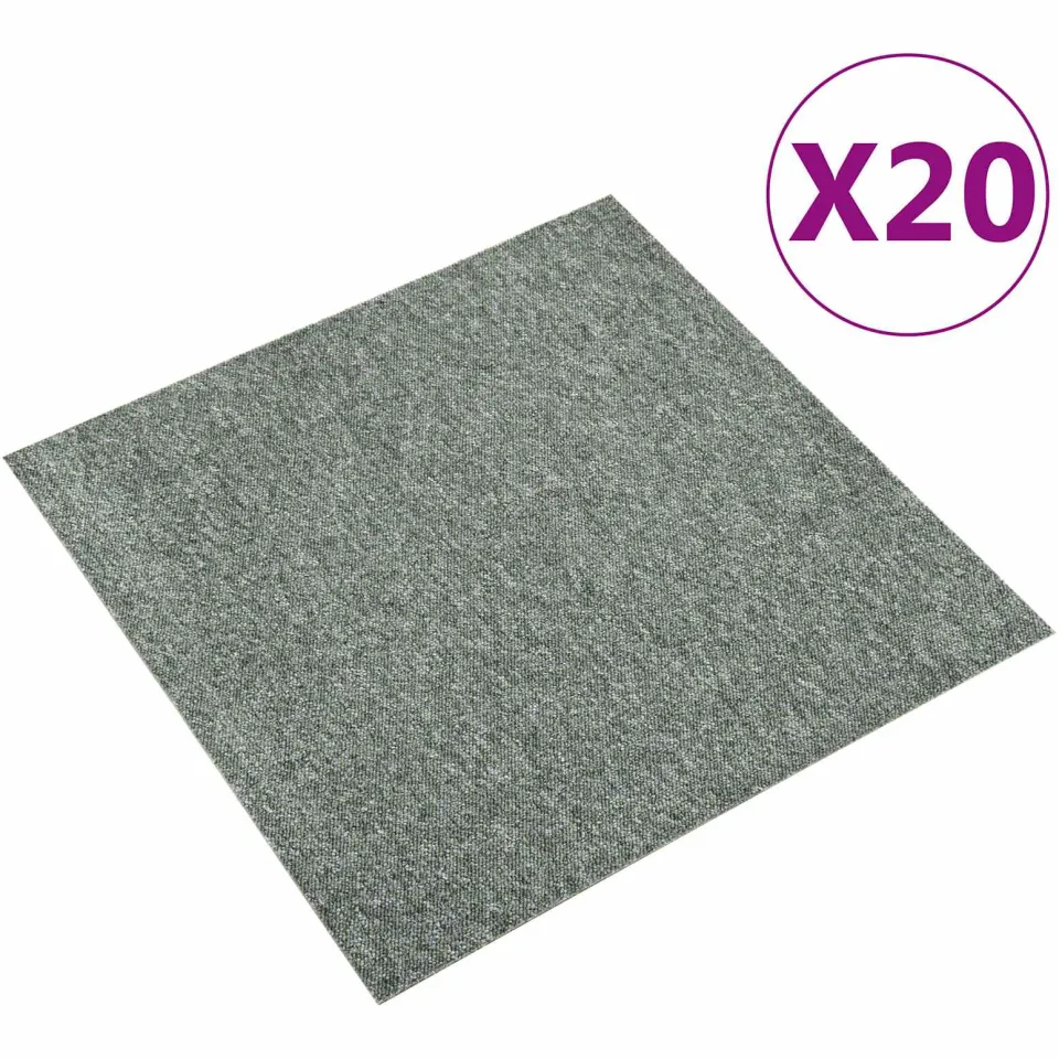 vidaXL Tapijt 20 st Groen 50 x 50 cm 100% Polypropyleen, foto 2