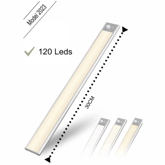 medj led lamp 20 cm- accu -oplaadbaar -beweginssencor -3 standen-fel licht ,warm licht,koud licht-100 leds zilver