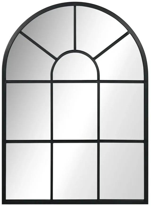 ZYLARO Wandspiegel - Raamdesign - Gangspiegel - Metalen frame - 70 x 50 cm - Zwart