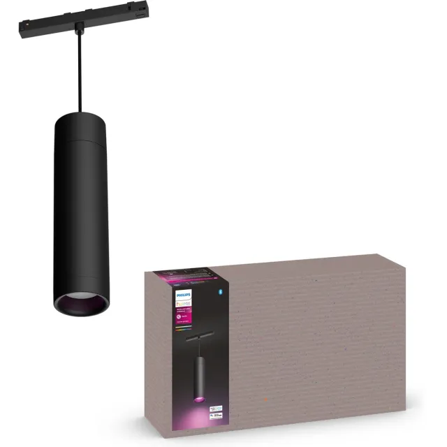 Philips Hue Perifo - LED hanglamp - zwart - aanpasbaar wit en gekleurd licht -onderdeel van Perifo systeemverlichting - slimme verlichting