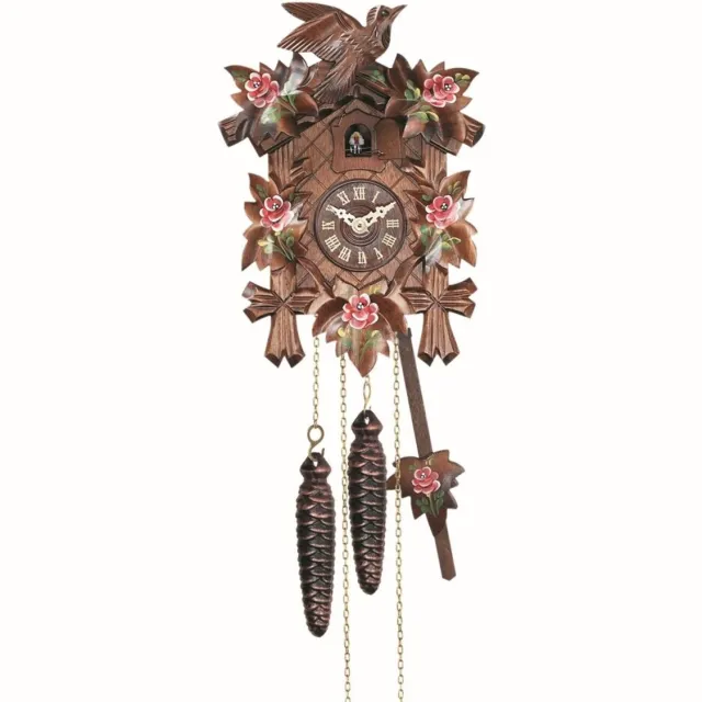 Engstler 522/9 - Koekoeksklok - 1-daags kettinguurwerk - Notenhout - 22 cm Bruin