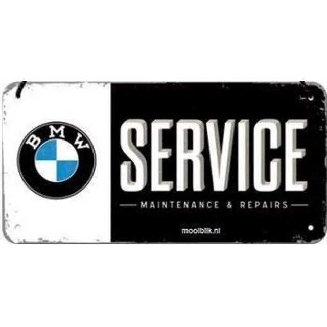 Nostalgic Art Merchandising BMW Service Metalen wandbord 10x20 cm Zie Afbeelding