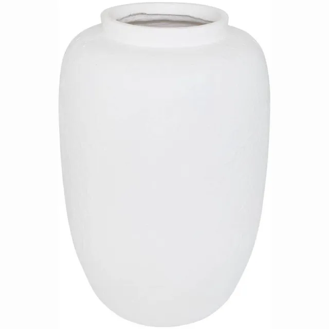 Atmosphera Créateur d'intérieur® Vaas in amfoorvorm met textuur ELENE Blanc