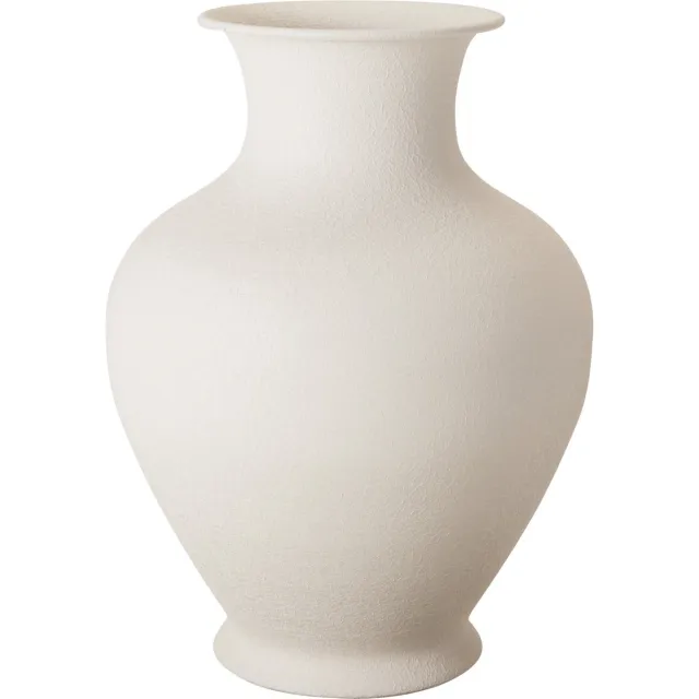 Home&Styling collections Vaas-metaal-off white- 31 cm hoog