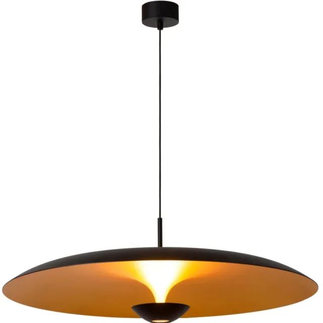 Lucide dimbare LED hanglamp Ø 80 cm - zwart