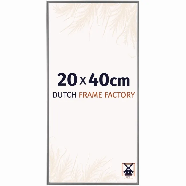 Dutch Frame Factory Fotolijst 20x40 cm - Kunststof - Zilver Hoogglans - Easy