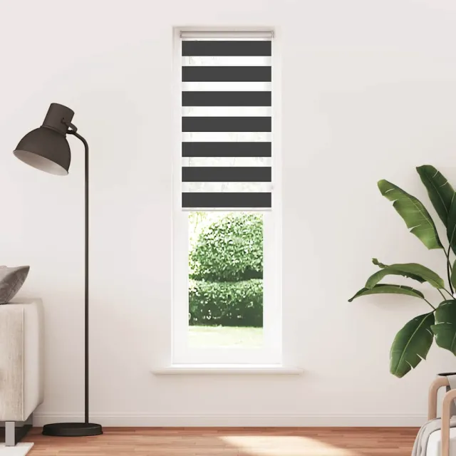 vidaXL Zebra rolgordijn 60x230 cm stofbreedte zwart 55,9 cm