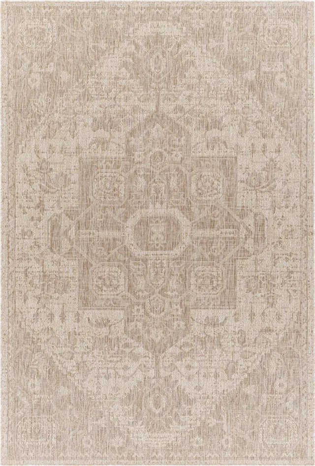 Surya Linda vloerkleed binnen en buiten jute-look beige ivoor