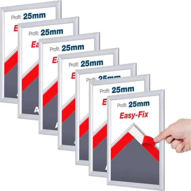 B Base Kliklijst A2 Zelfklevend 7 stuks Aluminium zilverkleur.