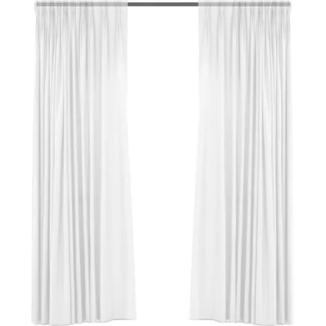 Larson Luxe ondergordijnen - Met haken - 1.5m x 2.5m - Wit - 2 stuks