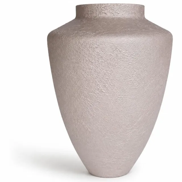 Terroso Julia - Handgemaakte Glazen Vaas - Bloemenvaas - Beige - Interieur Woondecoratie - 36 cm Hoog