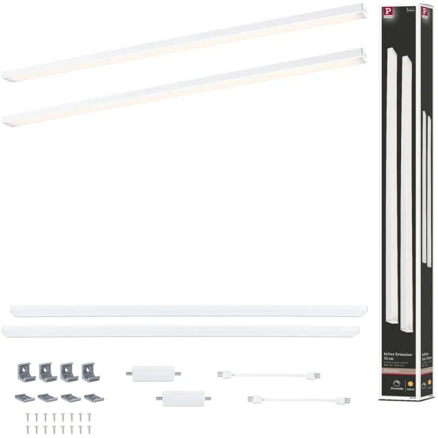 Paulmann LED-onderkastverlichting Inline Uitbreidingsset 3000K dimbaar 2x6W 550x26 mm 2x500lm 24V Wit mat