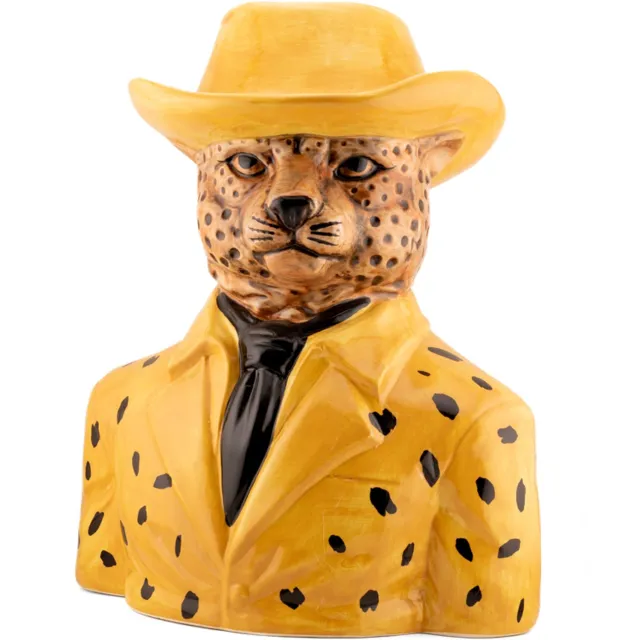 homebound by ky Aardewerk vaas Leopard fedora Oranje