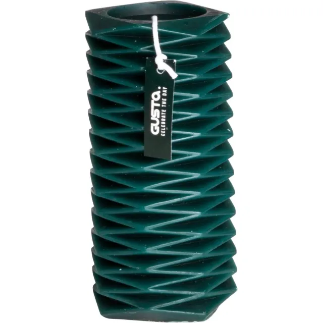 Gusta Figuurkaars ZigZag - donker groen