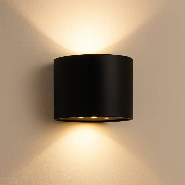 ZOLUNA solar wandlamp buiten Marga zwart
