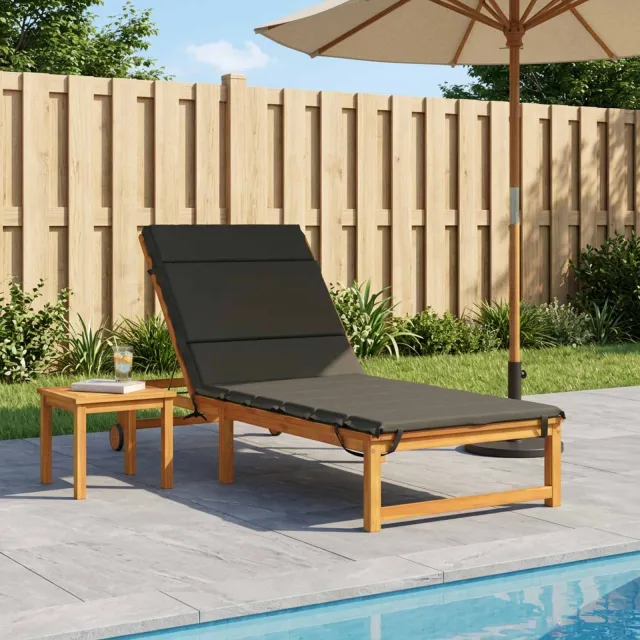 vidaXL Ligstoel Kussen GEMERT 100% Polyester Antraciet 200 x 70 x 3 cm Anthraciet