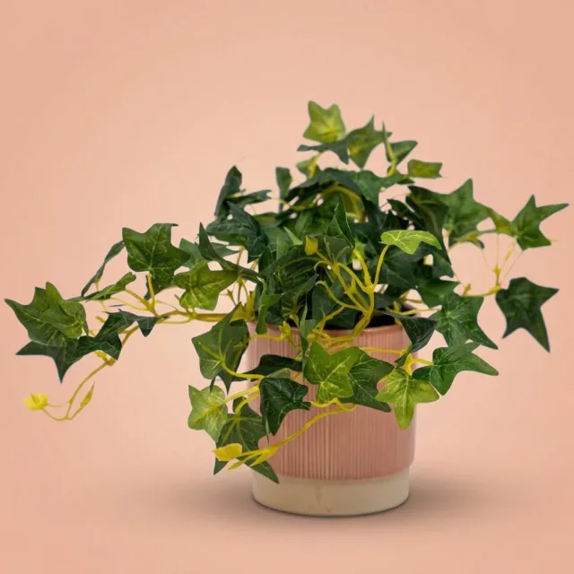 Emerald Ivy Hedera - Hangplant in pot - Kunstplant - Groen - ↑ 19 cm