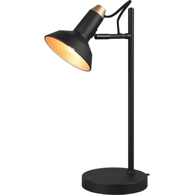 Trio leuchten LED Bureaulamp - Tafelverlichting - E14 Fitting - Rond - Zwart - Aluminium