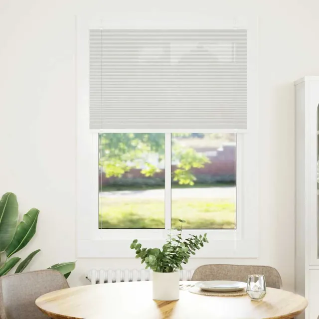 vidaXL Plissé rolgordijn 100x150 cm stofbreedte 99,4 cm polyester Grijs