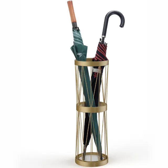 Famanu Paraplu houder in goud, hoog ontwerp voor het netjes opbergen van paraplu's
