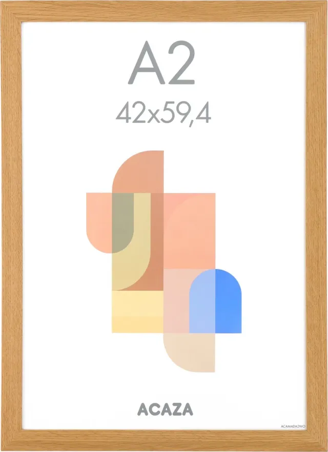 Acaza Fotolijst - Fotokader - Fotolijst A2 - Fotokader A2 - 42x59,40 cm - MDF Hout - Warme Eik