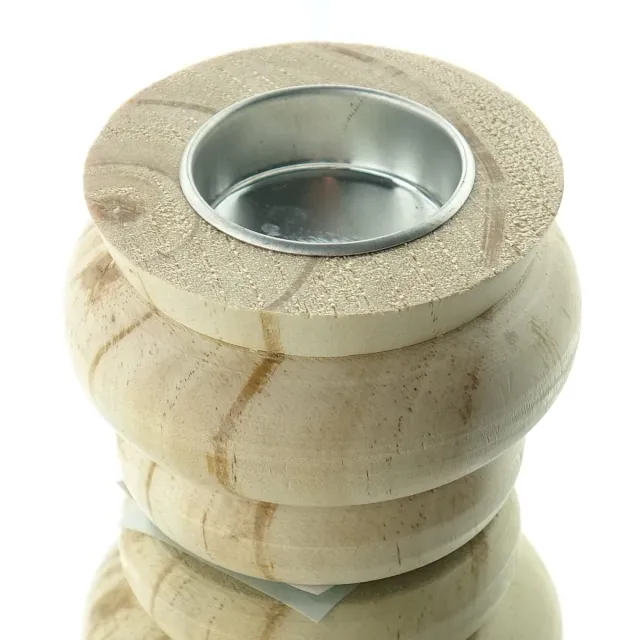 Freese Waxinelichthouder Naturel Ø 8 cm - hout