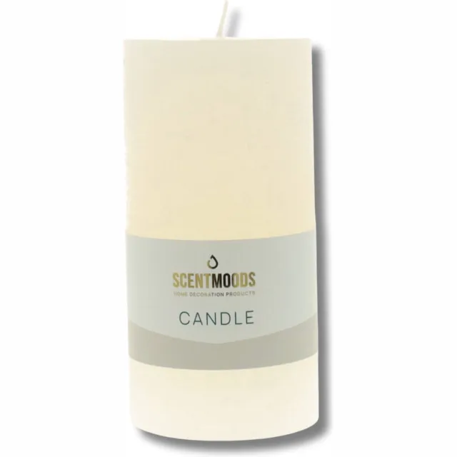 Scentmoods Rustieke kaars - Stompkaars - Dinerkaars - Ivoor - 6.3x12.5cm - 40 Branduren
