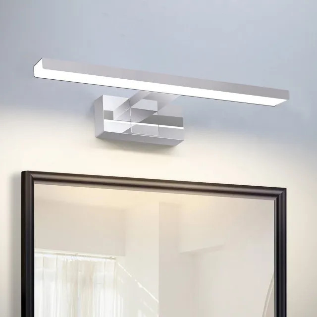 NETTLIFE LED Spiegellamp - L 30CM - badkamerlamp - chroom - neutraal wit 4000K - 6W - Badkamerverlichting - IP44 wandlamp - modern Spiegelverlichting - voor keuken | badkamermeubel