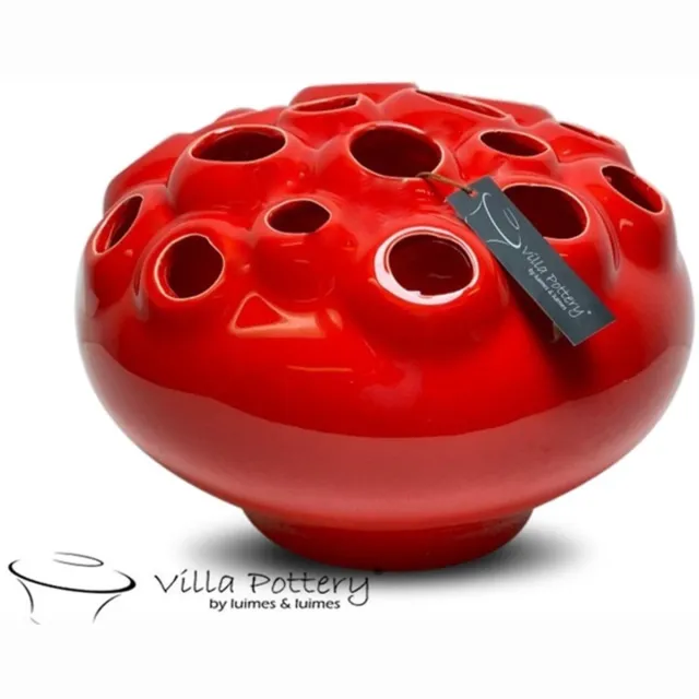 Villa Pottery Rode vaas Coral 30 x 30 x22 rood