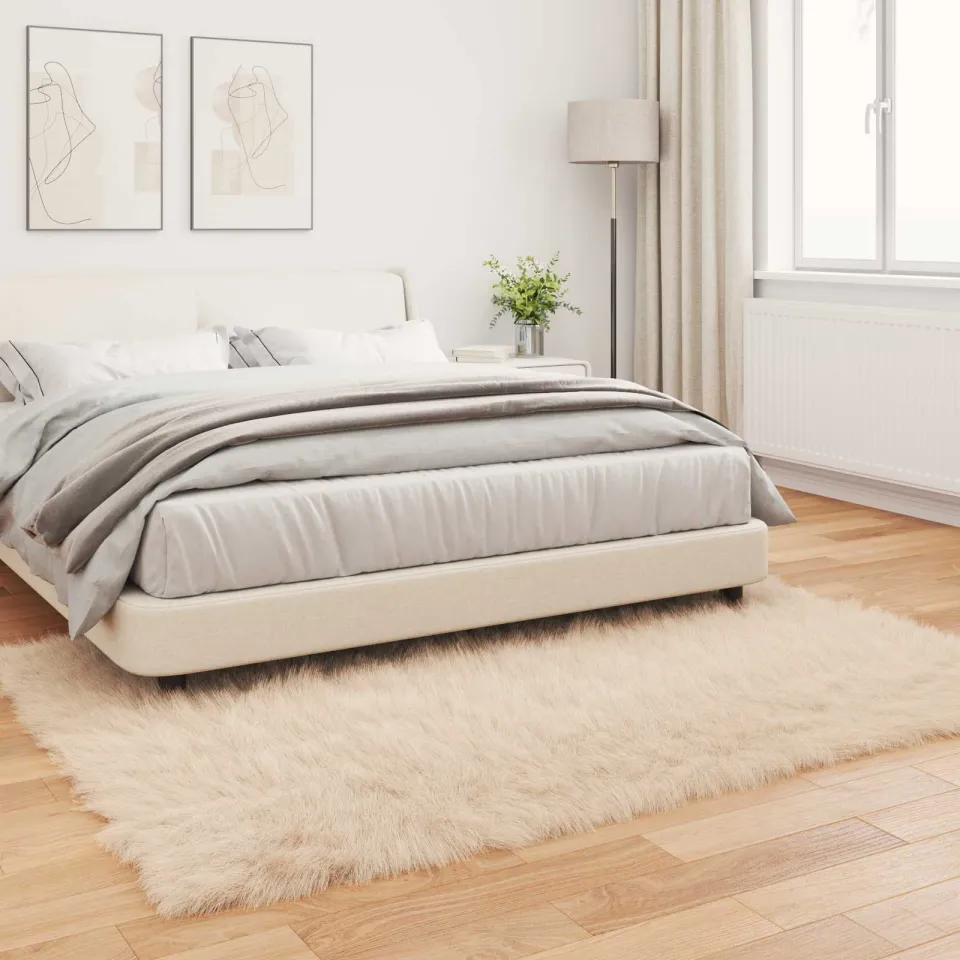 vidaXL Tapijt van imitatie TAFALLA Beige 120 x 170 cm Polyester, foto 3